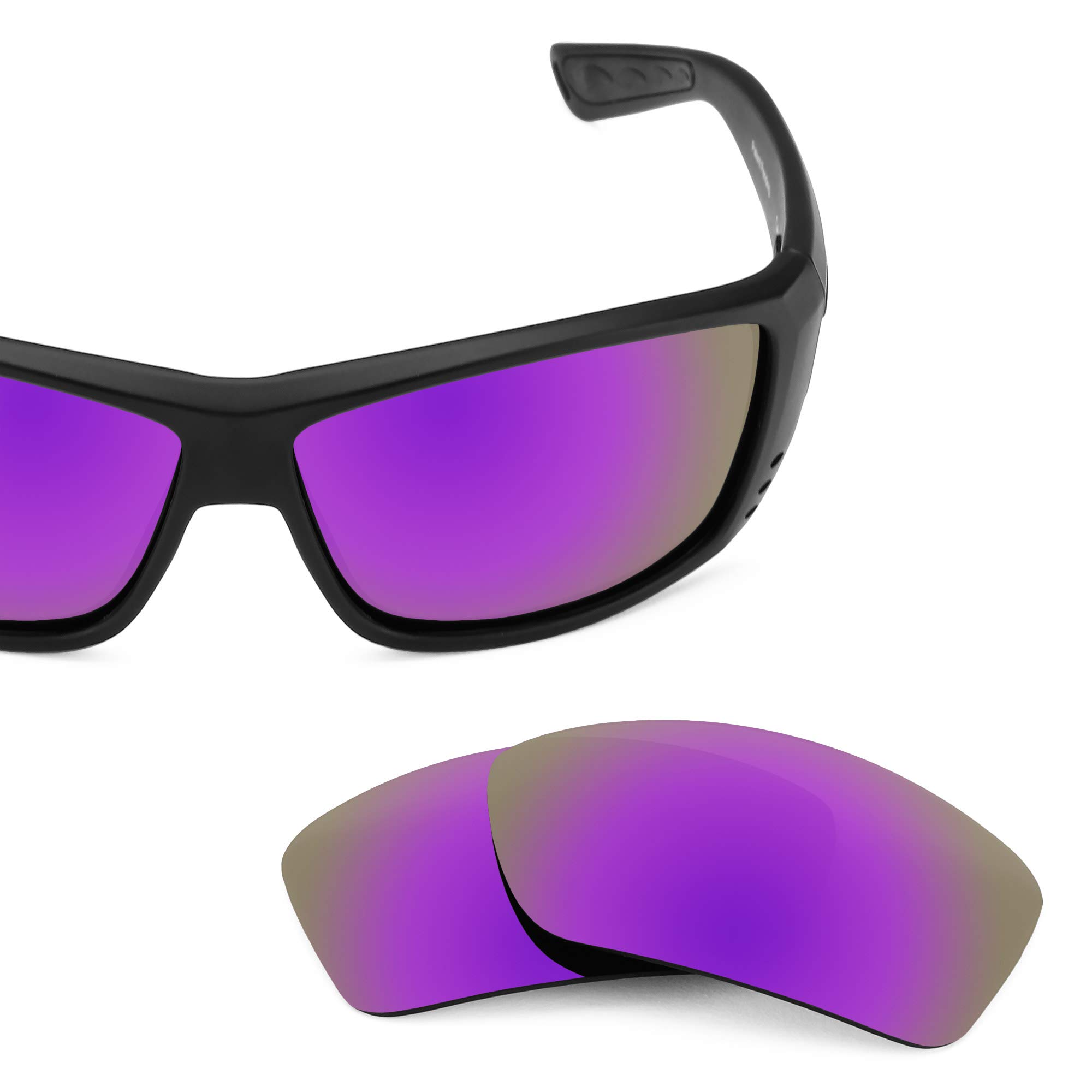 Revant Replacement Lenses for Costa Cat Cay sunglasses, UV Protection, Anti-Scratch and Impact Resistant, Polarized Plasma Purple Mirrored