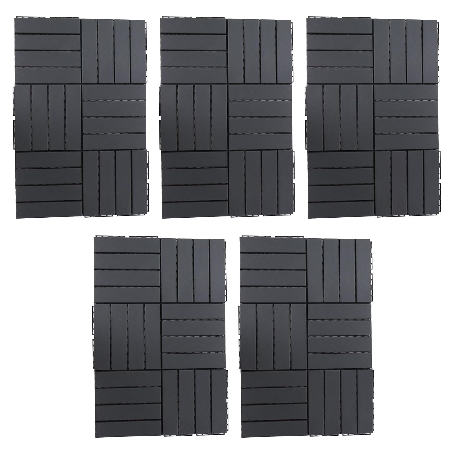 Weather PP Interlocking Deck Tile, No Crack or, Airflow Design, Easy to Clean, Ideal for Patio, Courtyard, Lawn with Drainage and Assembly Instructions