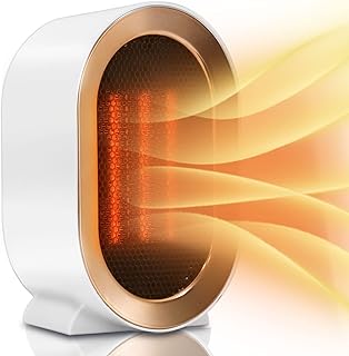 Electric Heater, Small Portable Heaters for Indoor Use, Mini Space Heater for Office Patio Garage Home Use, Desk Ceramic Heaters with Overheat & Tip-Over Protection