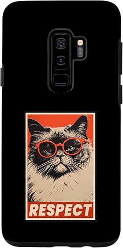 Galaxy S9+ Himalayan Cat Animal Respect Vintage Retro Case