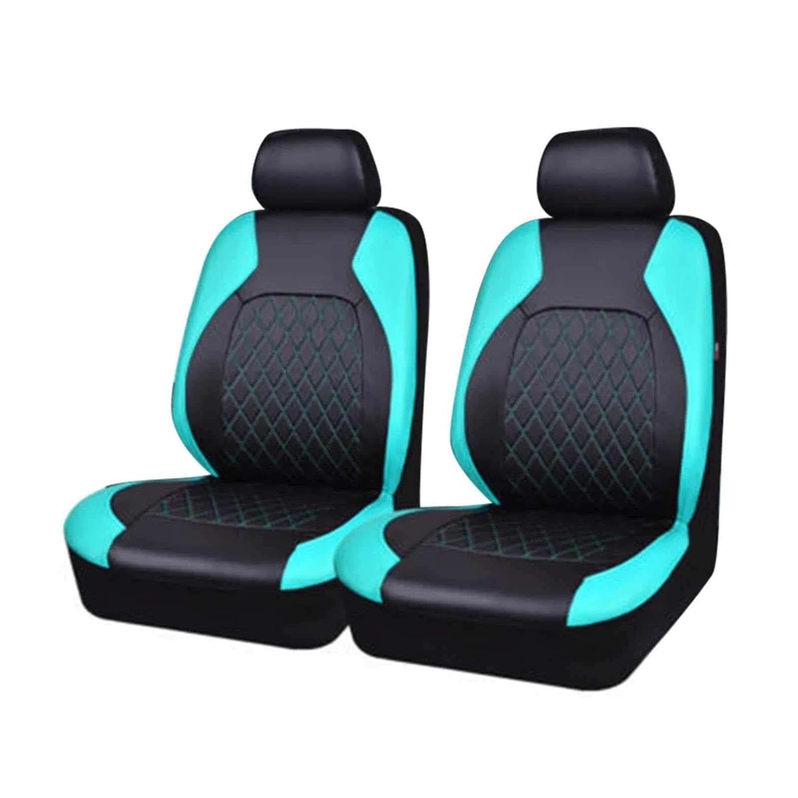 Coprisedili Anteriori In PU Pelle Grigia A Diamante Per Ford Focus Mondeo Fiesta - Foto 3