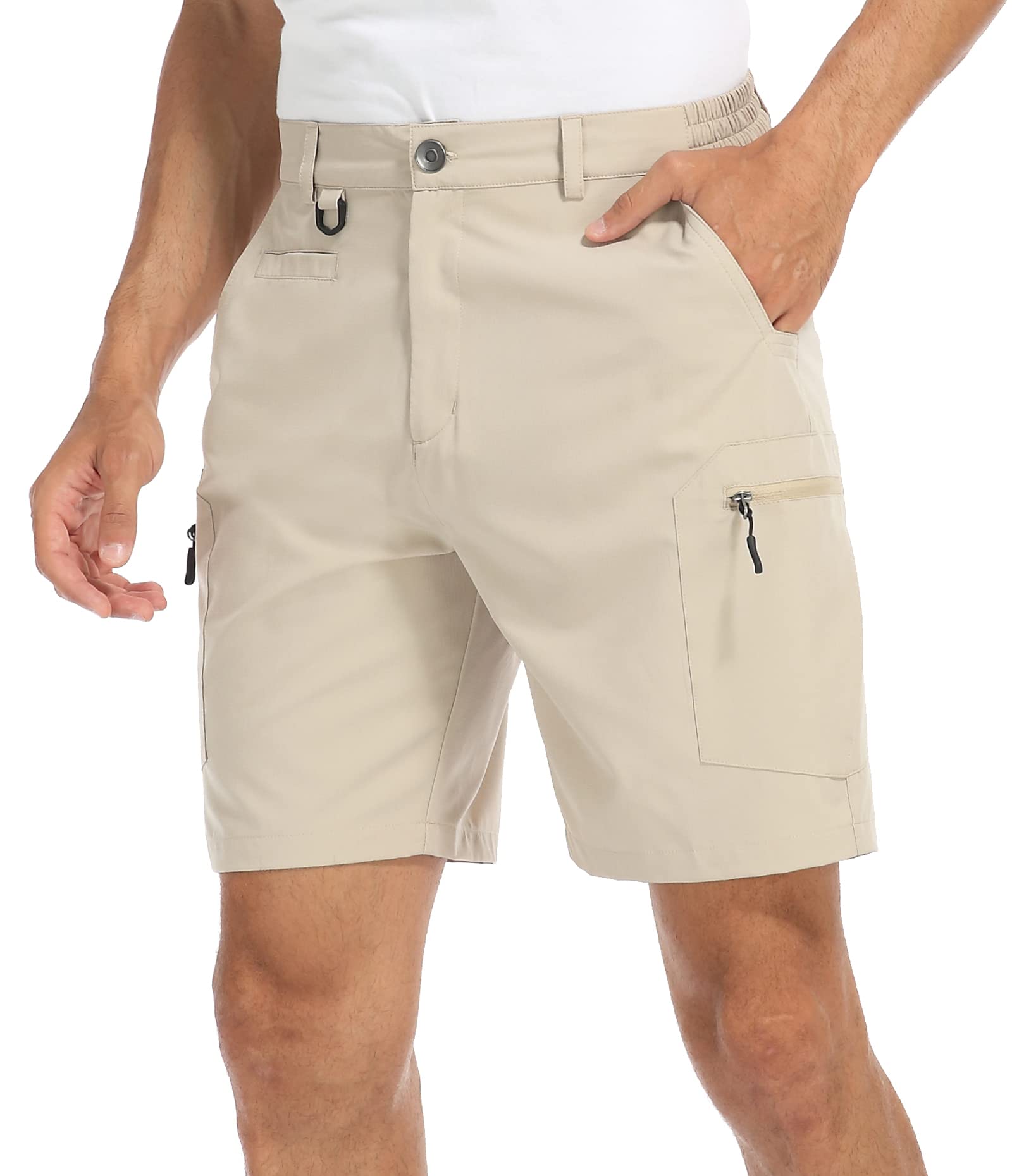 FlewolchMen's Hiking Shorts Quick Dry Outdoor Travel Cargo Shorts with Multi Pocket