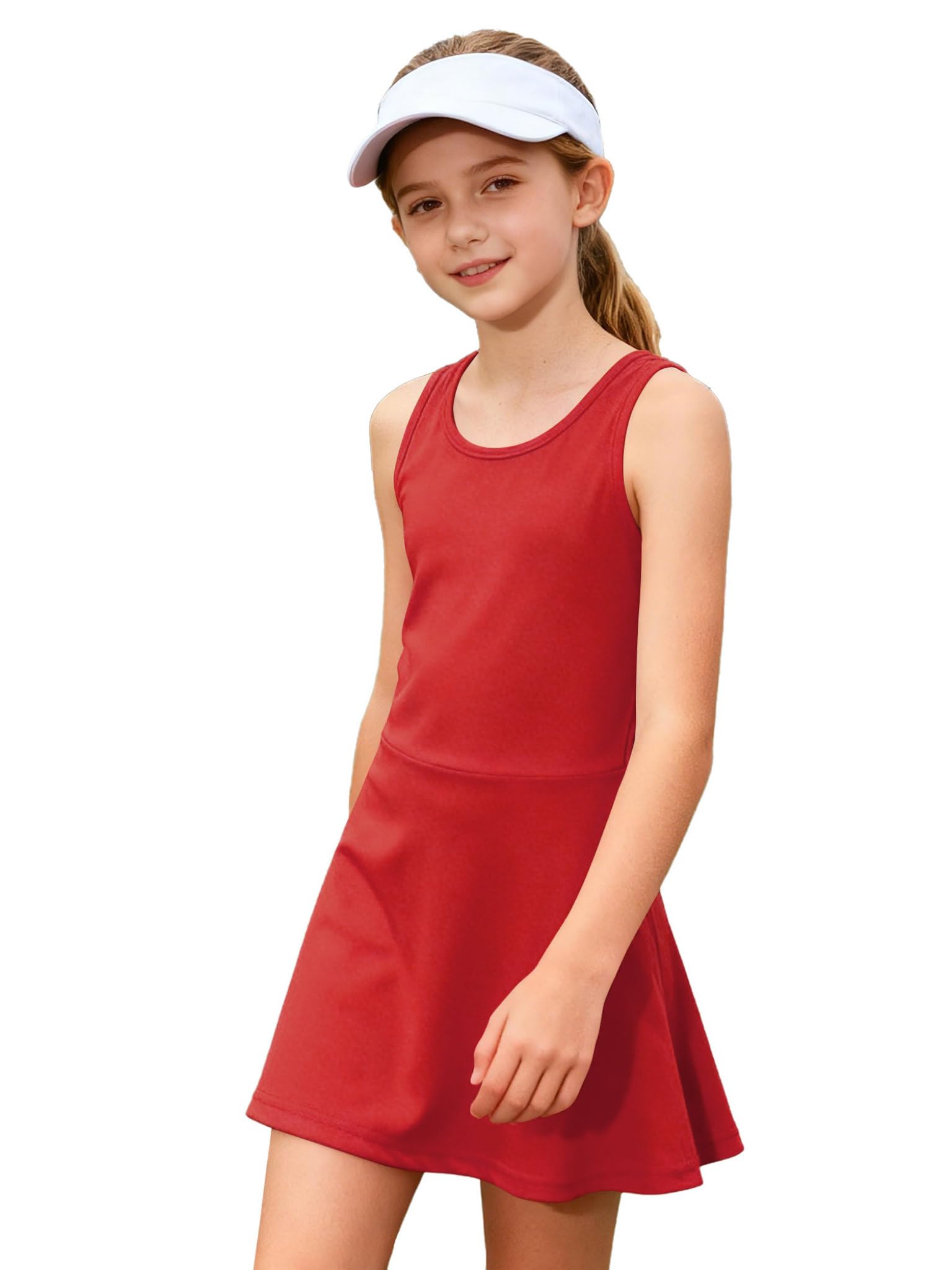 Runhomal - Vestido de golf para niños, para deporte, niña, gimnasia, deportes, voleibol, tenis, niña, 10 años, traje de tenis sin mangas