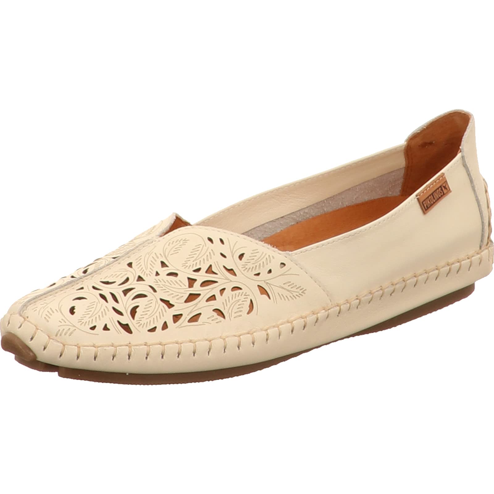 Pikolinos Jerez Mocasines Mujer | en Cuero | Plantilla Extraíble | Talla EU 35-​42 en Color Blanco