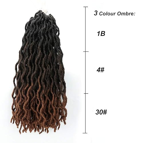Miniatura 9 de Eliza Rastas gitanas onduladas de 18 pulgadas, cabello de ganchillo suave, 6 paquetes de trenzas sintéticas de diosa, raíces africanas, extensiones
