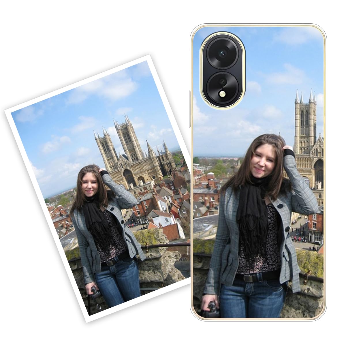 Cover Personalizzata Per Oppo Reno8 - Custodia In TPU Morbido Con Foto, Testo, Logo - Design Tuo - 3