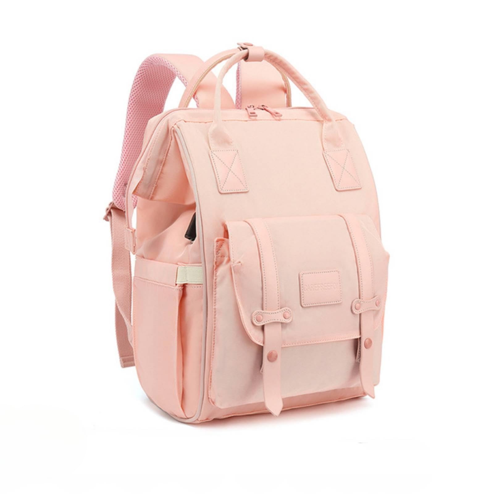 Zaino Fasciatoio Multitasche Borsa Fasciatoio a Zaino da per Genitori, Rosa, Corallo Chiaro