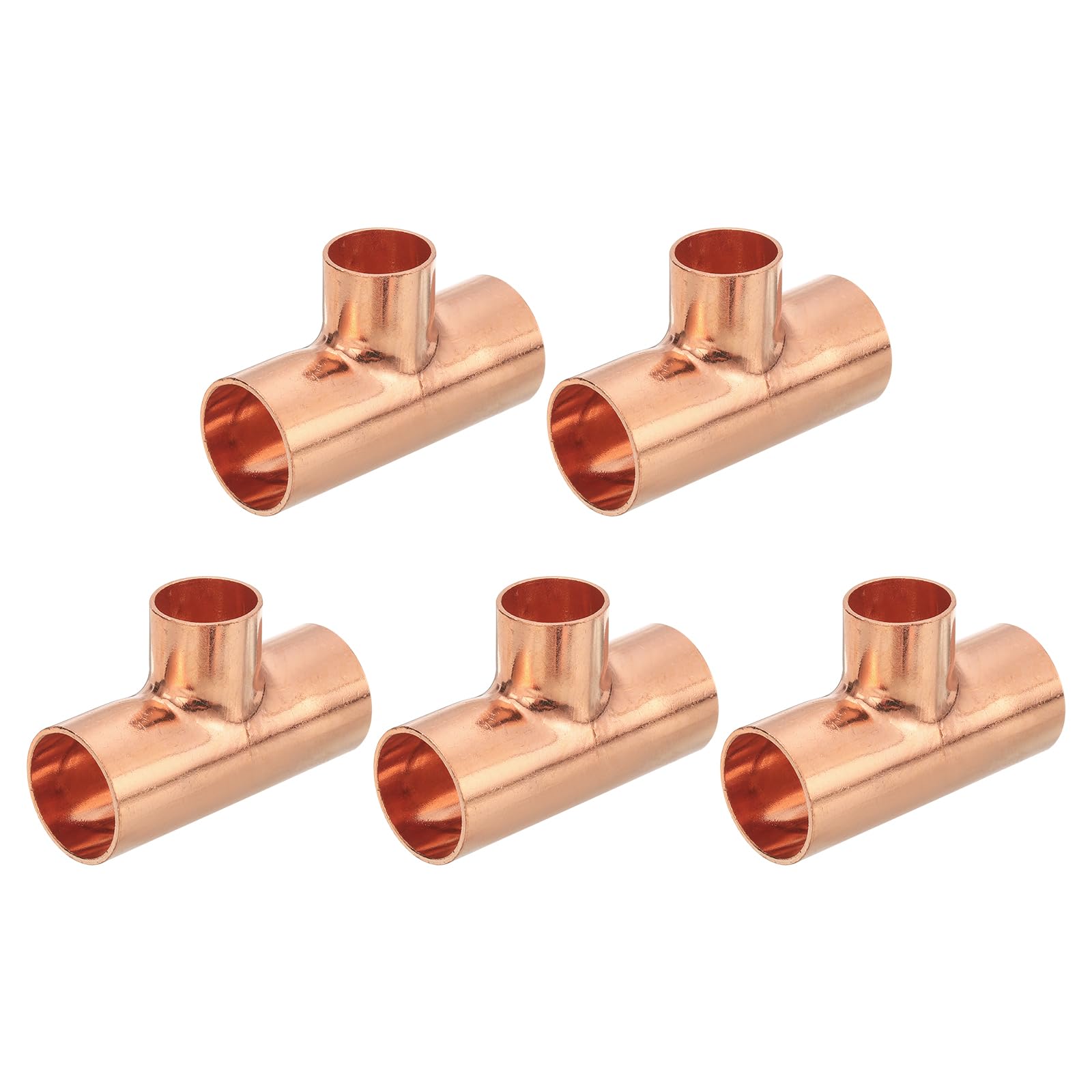 QUARKZMAN 5pz 1 Pollice x 3/4" x 1 Pollice Rame Riduzione T Rame Pressione