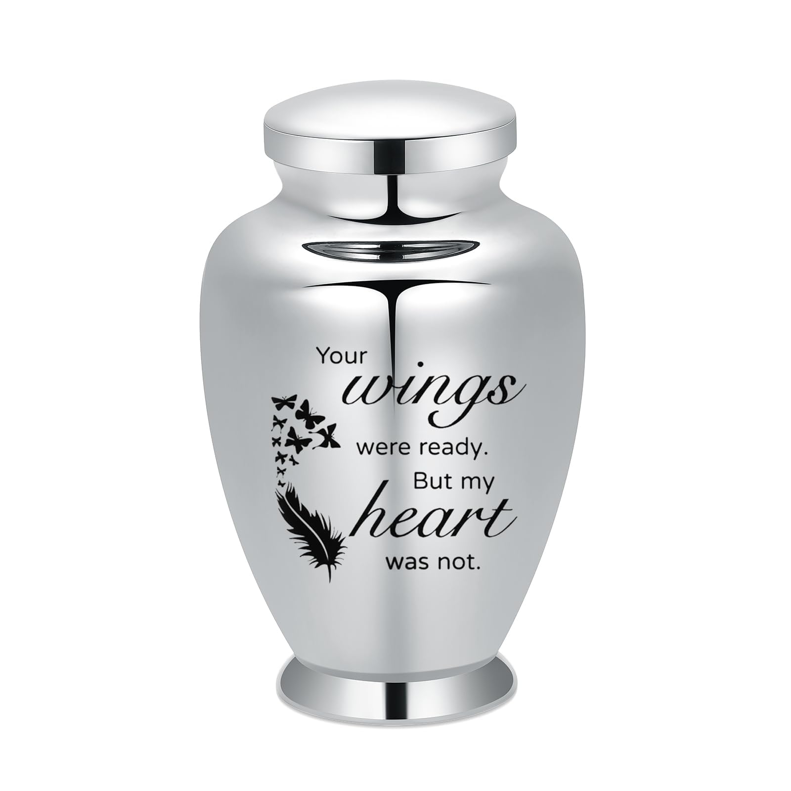 Large Urns for Ashes Human Adult Female Male Stainless Steel Memorial Burial Funeral Decorative Urns for Ashes Keepsake