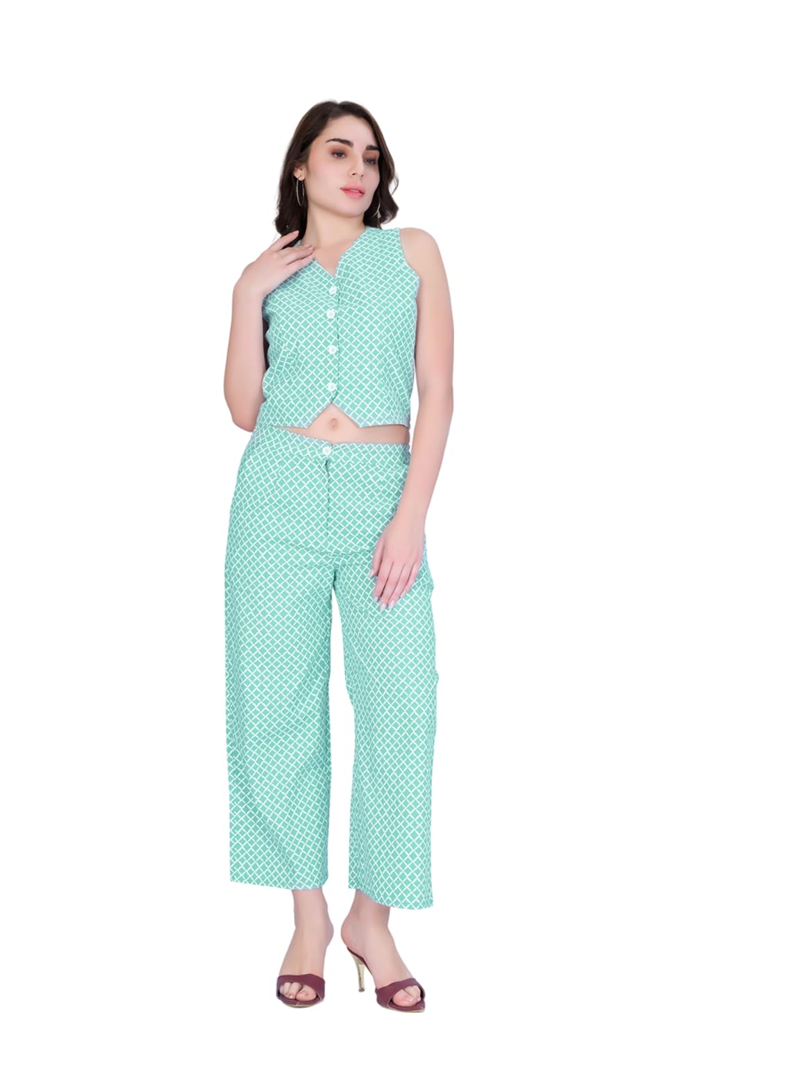 Pista Printed Top-Pent Cordset For Women-image-28