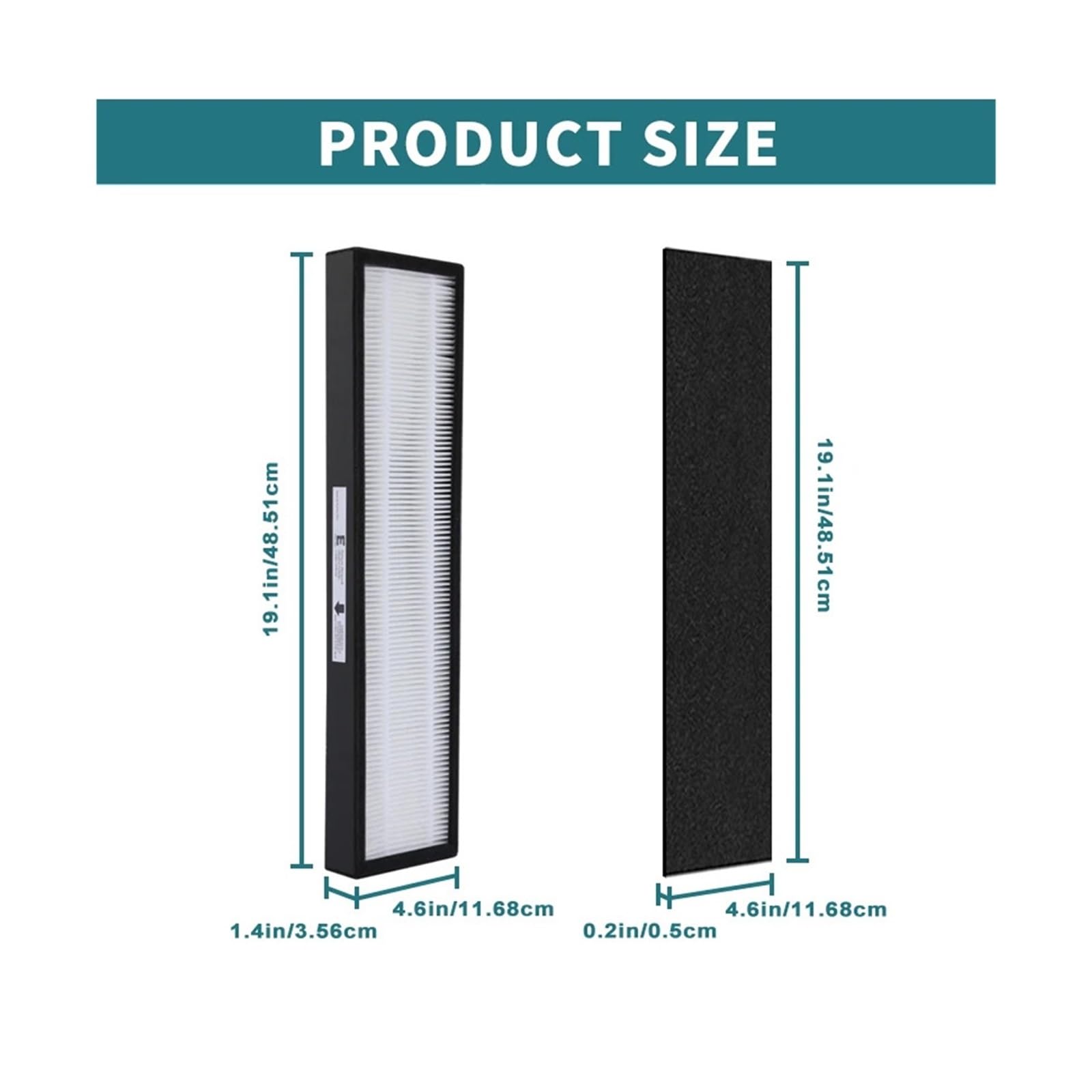 Filtro di ricambio misura E, compatibile con Idylis, IAP-GG-125, FIL-GG-125 e, compatibile con Germguardian, filtro serie AC5000 C, confezione da 2