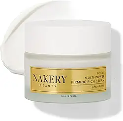 Nakery Lift-Tox Creme antirrugas para o rosto e pescoço para apertar e firmar – Creme enriquecedor de pele para rosto e pescoço – Creme firmador para envelhecimento e pele crepey com Matrixyl 3000