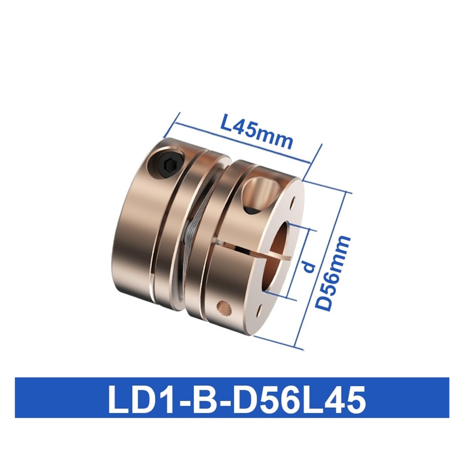 Acoplamiento de diafragma único D56 L45 Flexible for servomotor Paso a Paso(19X19)