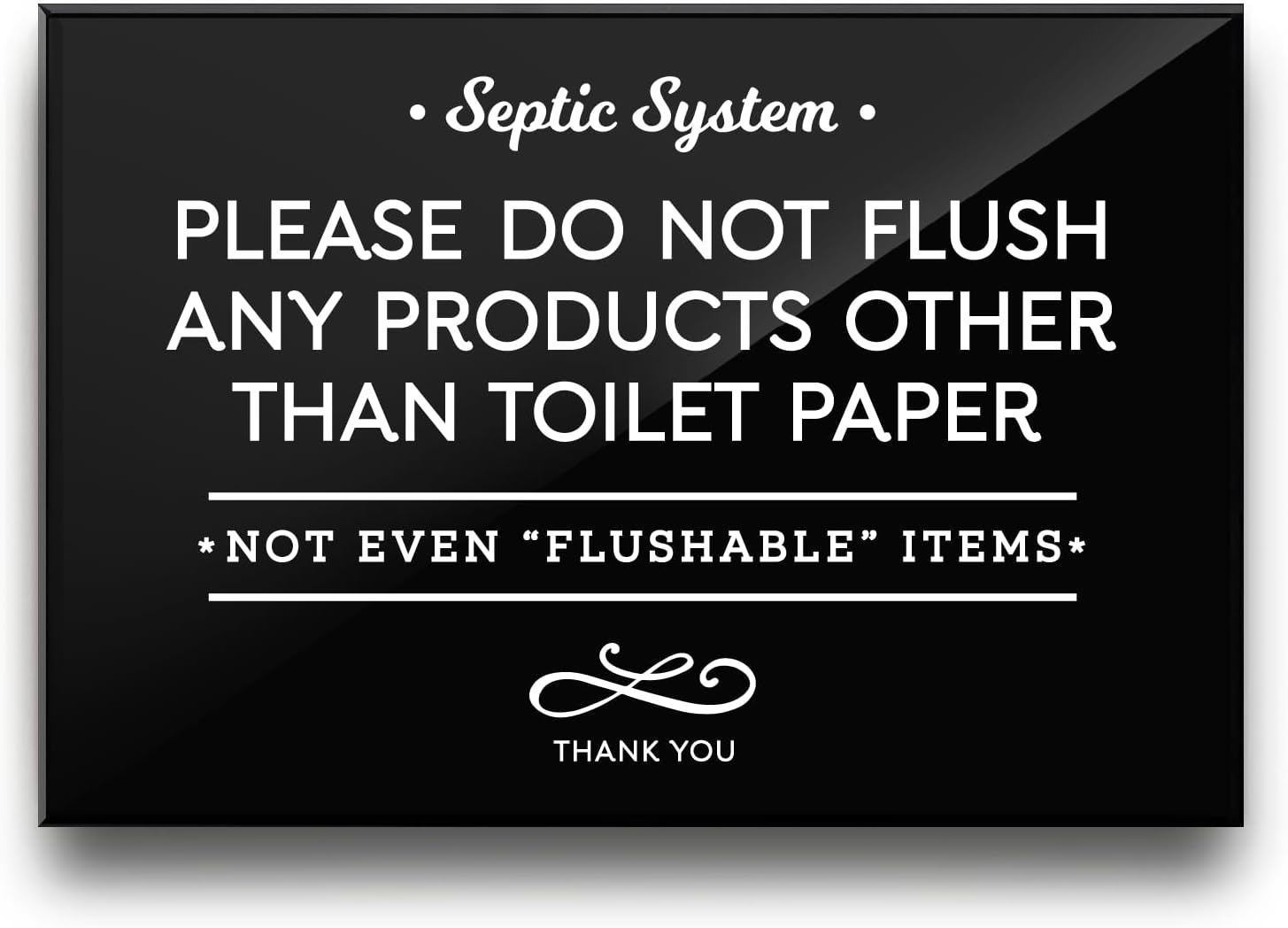Amazon.com : Do Not Flush Sign for Bathroom - Septic System Signs for ...