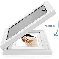 Vista 18 de Portarretratos de 5 x 7, doble bisagra horizontal de madera con marco de fotos plegable con frente de cristal real en grano de madera envejecido