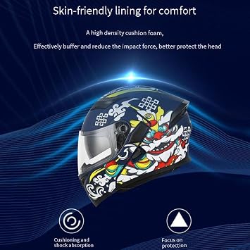 Bluetooth Modular Motorcycle Helmet, with Dual Visor for Men and Women Two-person intercom Full Face Helmet Flip Up DOT Approved