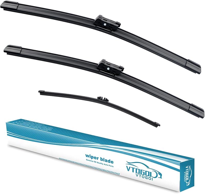 Palhetas do limpador de para-brisa VTOGOI para Volvo XC90 2016 a 2023 – Kit com 3 unidades