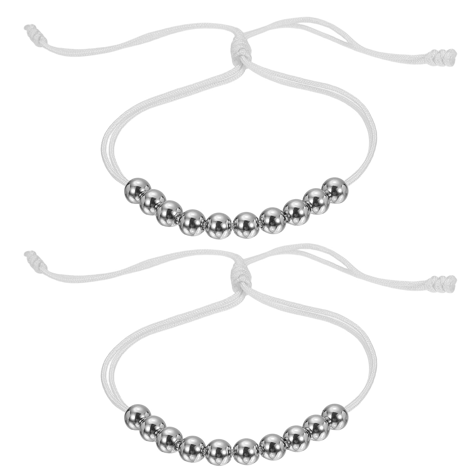 PATIKIL Golf Beads Score Counter, 2 Pcs Golf Stroke Counter Beads Easy to Adjust Golf Accessories for Women Men Golfer Strokes Count, White