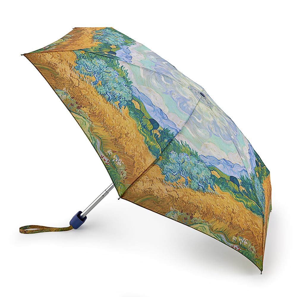 Fulton The National Gallery Tiny Compact Umbrella, Van Gogh Wheatfield Print UPF50+