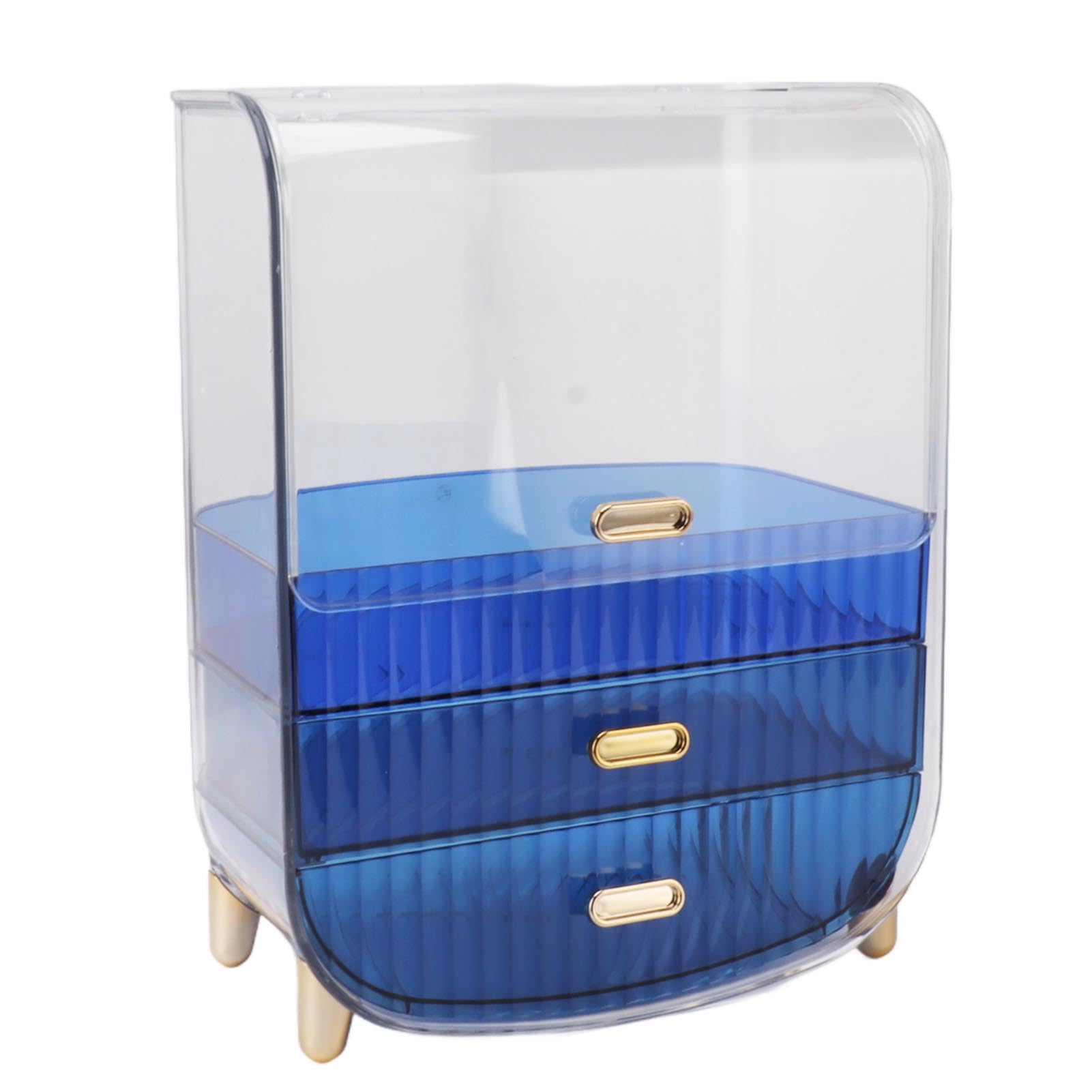 Zerodis Organizzatore per Trucchi, Scatola per Cosmetici in PET con (BLUE)