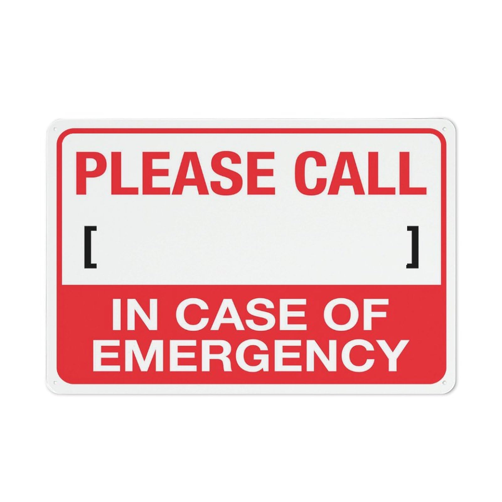 Please Call in Case of Emergency Sign Warning Tin Sign Men Bedroom Garage Sign Wall Art Decor Parking Only Room Decor for Bedroom Iron Sign Poster 8x12Inch