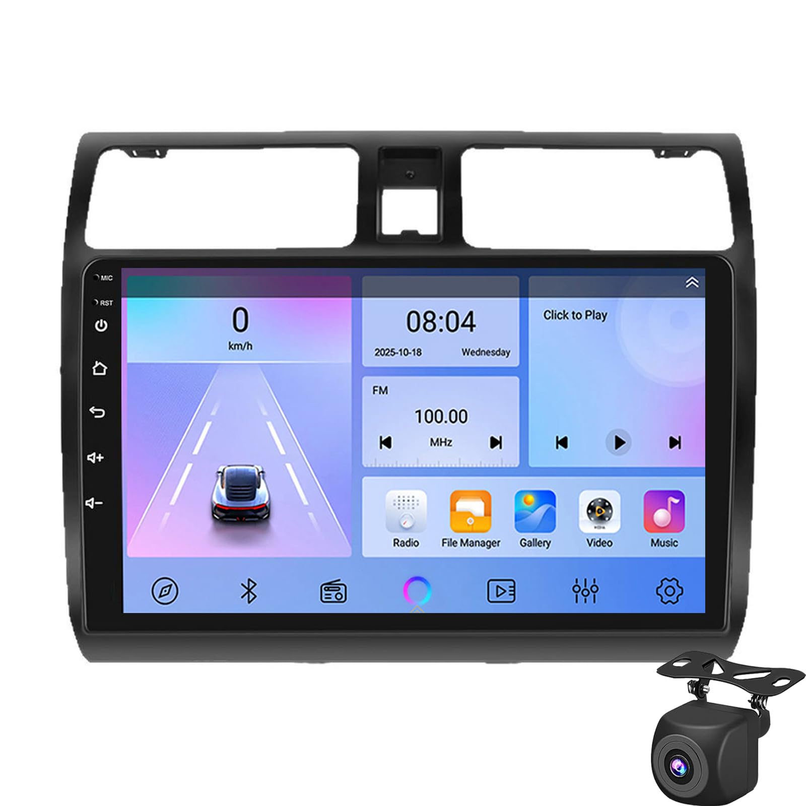 Dcoiek Car Radio Stereo For Su-zuki swift 2005-2010 Android 15 With Wireless CarPlay Android Auto,10 Inch IPS Touchscreen Stereo Bluetooth GPS WiFi SWC 32EQ FM DSP+HD Backup Camera(Color:4G 8G+256G)