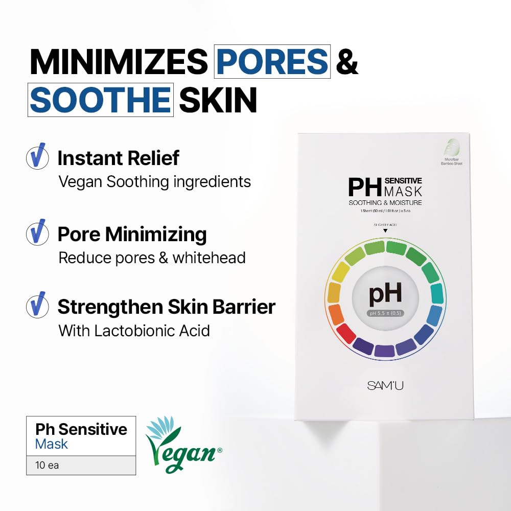 SAM'U PH Sensitive Mask | Hydrating Face Masks Skincare w