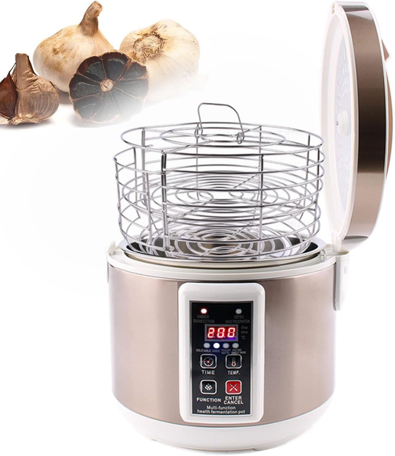 5L/6L/7,5L wielofunkcyjny czarny czosnek fermentor inteligentne sterowanie automatyczne urządzenie do czosnku Multi goździki czosnku DIY kuchenka, 5 l