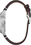 Citizen Eco-Drive GarrisonQuartz Montre homme, Acier inoxydable avec bracelet en cuir, Montre de campagne, Brun (Modèle: BM6838-09X)