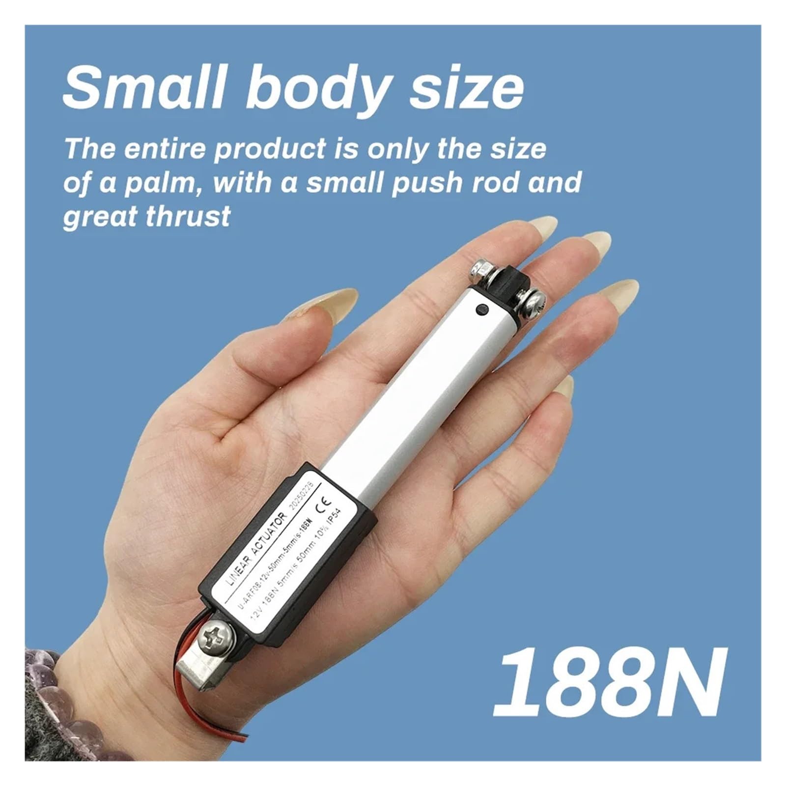 Attuatore di spinta micro lineare Dc6v/12v/24v mini cilindro elettrico corsa 10-200mm per controlli automazione robotica