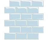 MORCART タイルシール キッチン 耐熱 防水 洗面所 トイレ DIY 家具やアイテムの装飾 タイルシート 壁紙シール 3D リメイクシート (30x30cm, 4枚, 北欧スカイブルー)