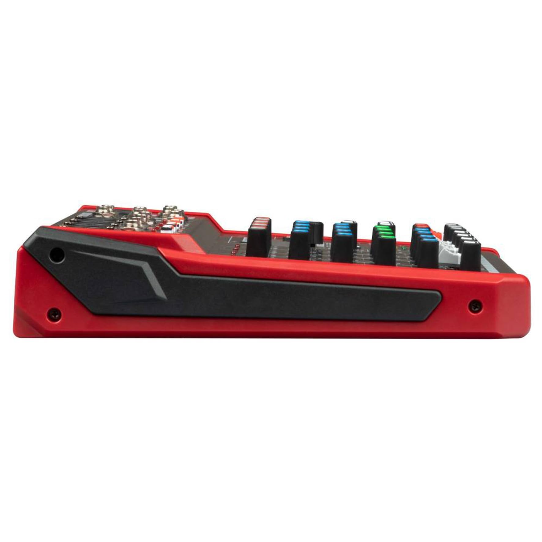 PROEL Proel PLAYMIX8 - Mixer audio a 8 ingressi con modulo bluetooth, lettore MP3 e Registrazione stereo su USB, Nero rifiniture in Rosso