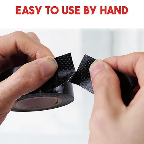 Miniatura 4 de Mini cinta adhesiva para conductos, 1 pulgada x 10 yardas, 1 paquete, rollo pequeño, impermeable, kit de emergencia, multiusos, desgarro a mano para