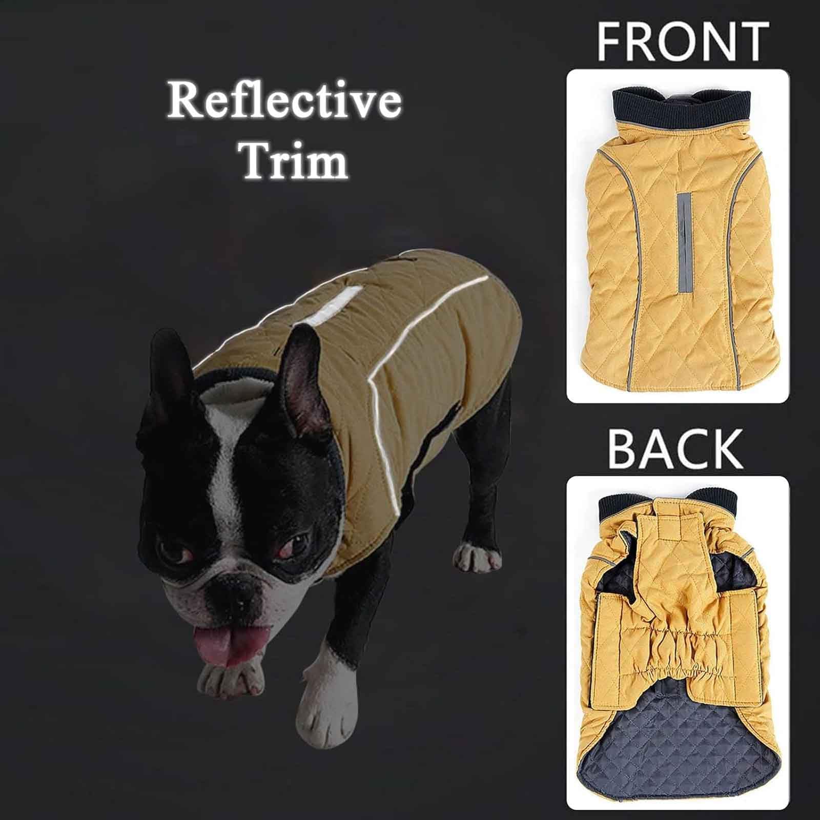 Wärme Hundemantel, Winddicht Hundejacke, Reflektierend Hundemantel, Winddichte Hundeweste, Für Kleine Mittelgroße Und Große Hunde,Rot,XXL