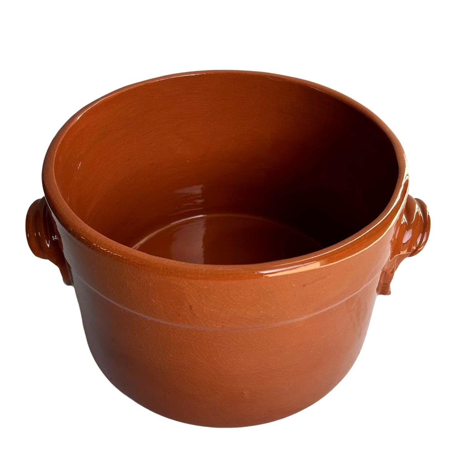 Pentola in terracotta con coperchio Ø 25 cm – Altezza 16 cm – Artigianale per cottura tradizionale 3110251101