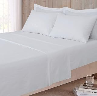 Flat Sheets - 800 Thread Count - 100% Egyptian Cotton Hotel Sateen Quality Bedding - White - King