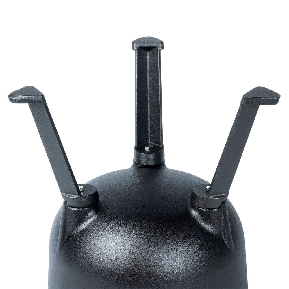 Vilde Gusseiserner Kessel auf Füßen mit Deckel - 8 Liter Hexenkessel Gusseisen Schwarz - Ideal für Garten, Camping, Grill - 25,5 cm Durchmesser - Robuster, Hitzebeständiger Cauldron für Fleisch/Gemüse