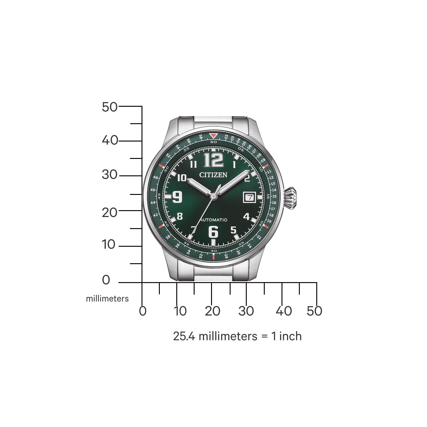 CITIZEN NJ0190 Orologio automatico da uomo con cinturino in acciaio inossidabile e data in diverse varianti