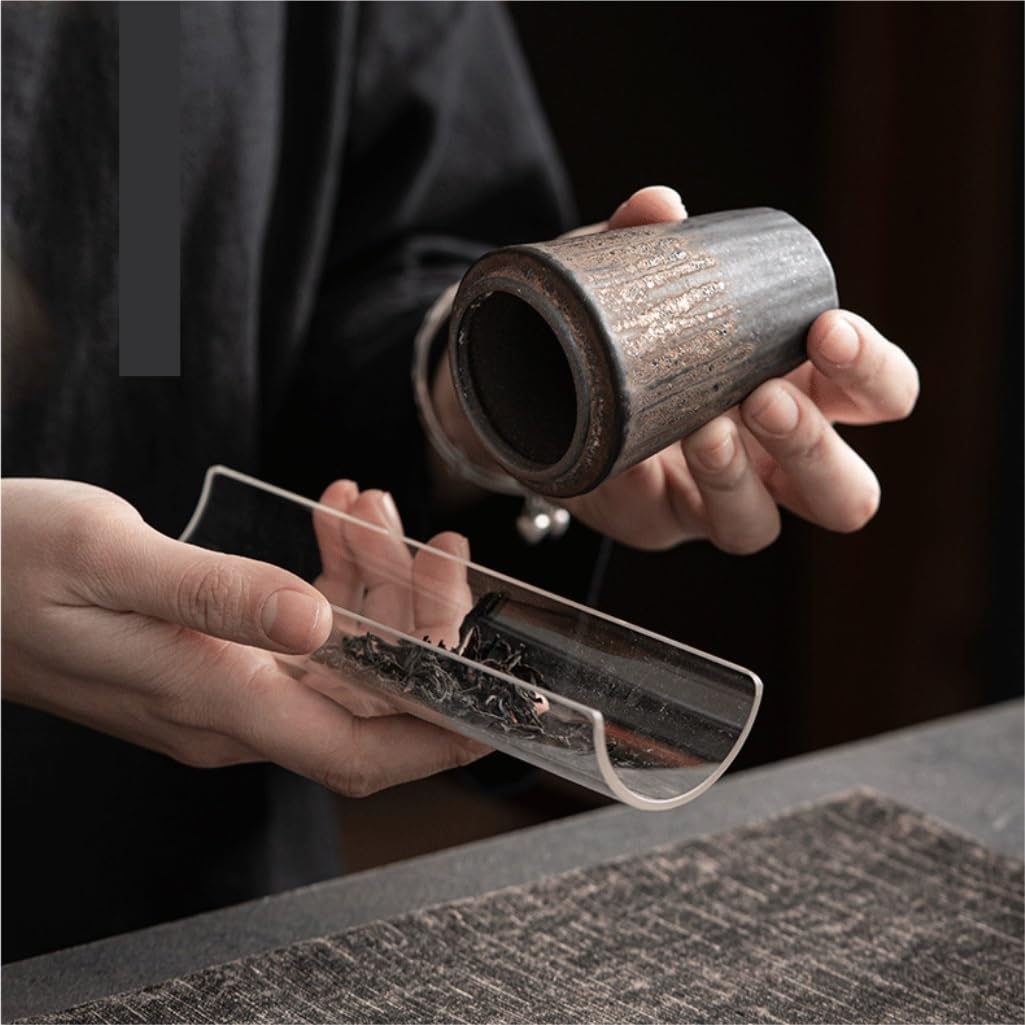 Organizadores y Almacenamiento de Té Mini recipiente for almacenamiento de té de gres, tarro pequeño de cerámica esmaltado de hierro dorado, tarro sellado, tarro de almacenamiento portátil Botes de Té