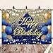 Happy Birthday dekoracyjne tło dorosły mężczyzna kobieta urodziny szampany złoty brokat balon impreza baner zdjęcie tło ciasto dekoracje stołu, 18 x 152 cm