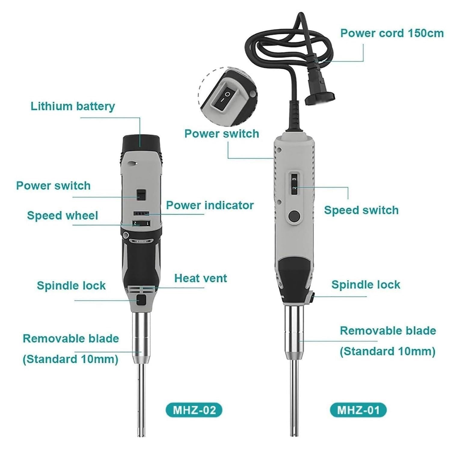 Homogeneizador ultrasónico, emulsionante portátil de alta velocidad con soporte, sonda de acero inoxidable para loción cosmética y uso en laboratorio (plugin, 10 mm + 6 mm)