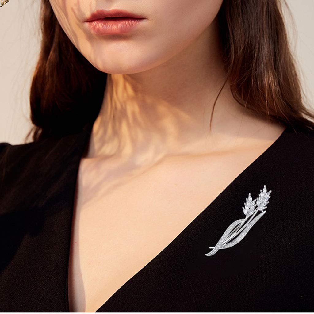 Spilla di Moda/Spilla da Donna Orecchio del frumento Spilla Femminile Temperamento Fiore all'occhiello Pin Coreano Atmosfera Elegante Collare Abiti semplici Spilla Accessori Spilla per Abiti