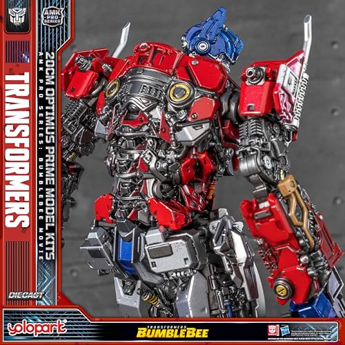 Image of YOLOPARK Transformers: Bumblebee Optimus Prime Action Figure with Dual Modes - Cybertron & Earth,AMK PRO Series 7.87 Inch Highly Articulated Transformer Toys for Ages 15 and Up,No Converting Model Kit
