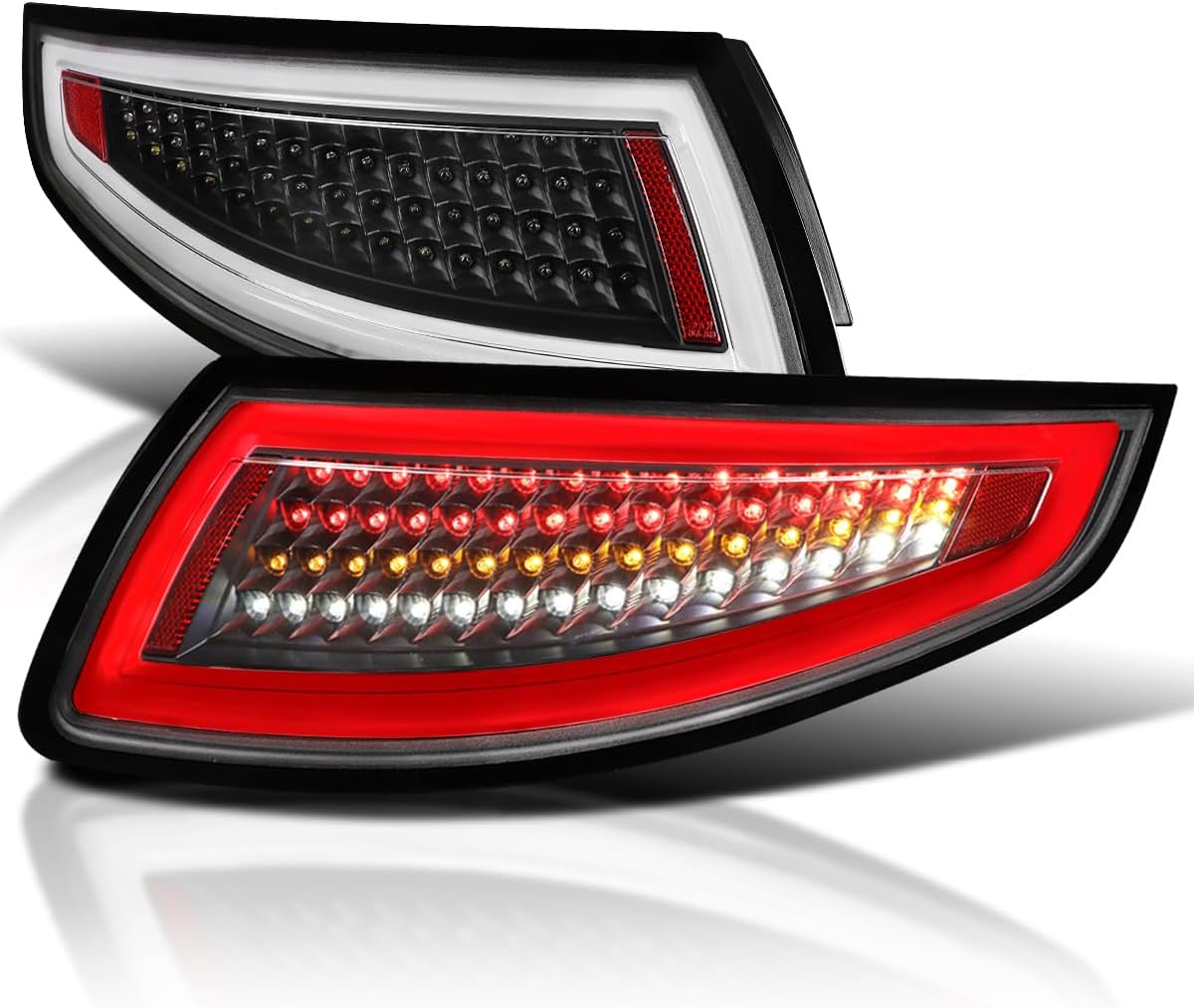 SPEC-D TUNING Black LED Tail Lights Compatible with 2005-2008 Porsche 911 997 Carrera/Carrera 4 / Carrera S/Carrera 4S / Targa 4 / Targa 4S, Left + Right Pair Assembly