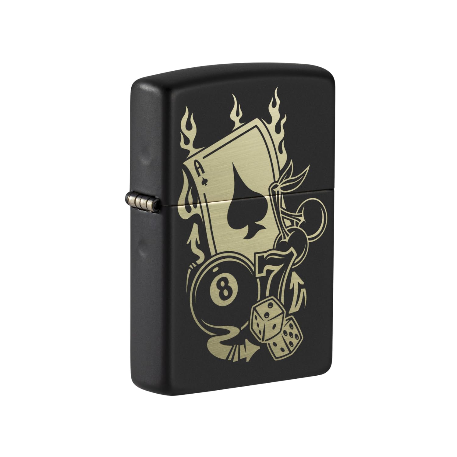 Zippo Gambling Design Windproof Pocket Fuel Refillable Lighter, BIS Certified Zippo Gambling Design Windproof Pocket Fuel Refillable Lighter, BIS Certified