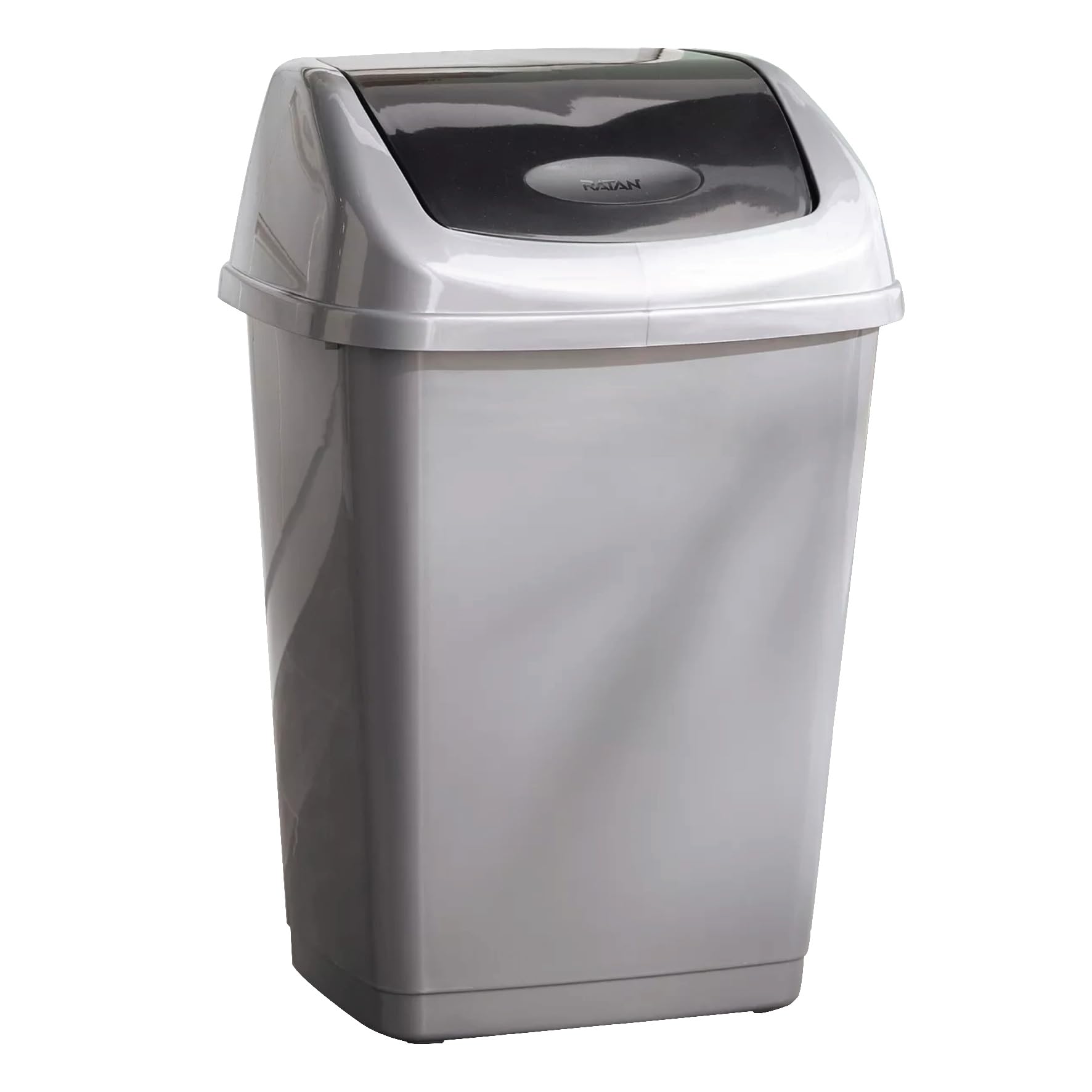RATAN PLASTICWARE Tidy Bin with Swing Lid 50 Litres Plastic Dustbin, Trash Bin, Garbage Waste Bin For Home, Bathroom, Kitchen, Office, Bedroom Grey Color (B0CRH3NN9Y) Amazon Price History, Amazon Price Tracker