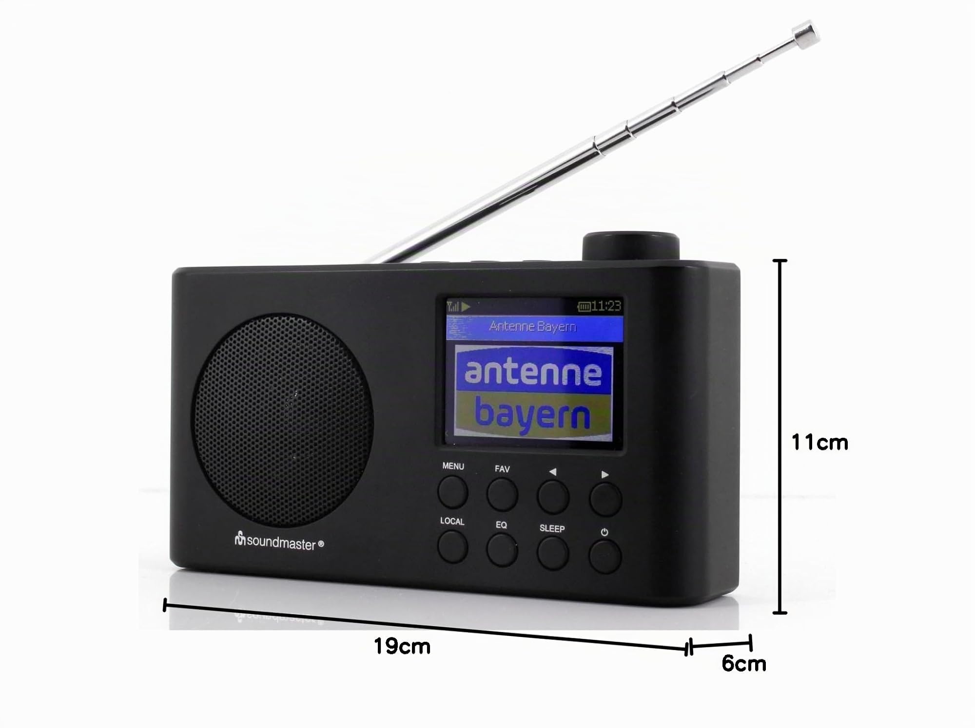 Soundmaster IR6500SW - Radio Portable avec Radio Internet WLAN, Radio Dab/FM-RDS, Réception Bluetooth, Lecteur Réseau UPnP, 50 Mémoires Favorites, Batterie Rechargeable.