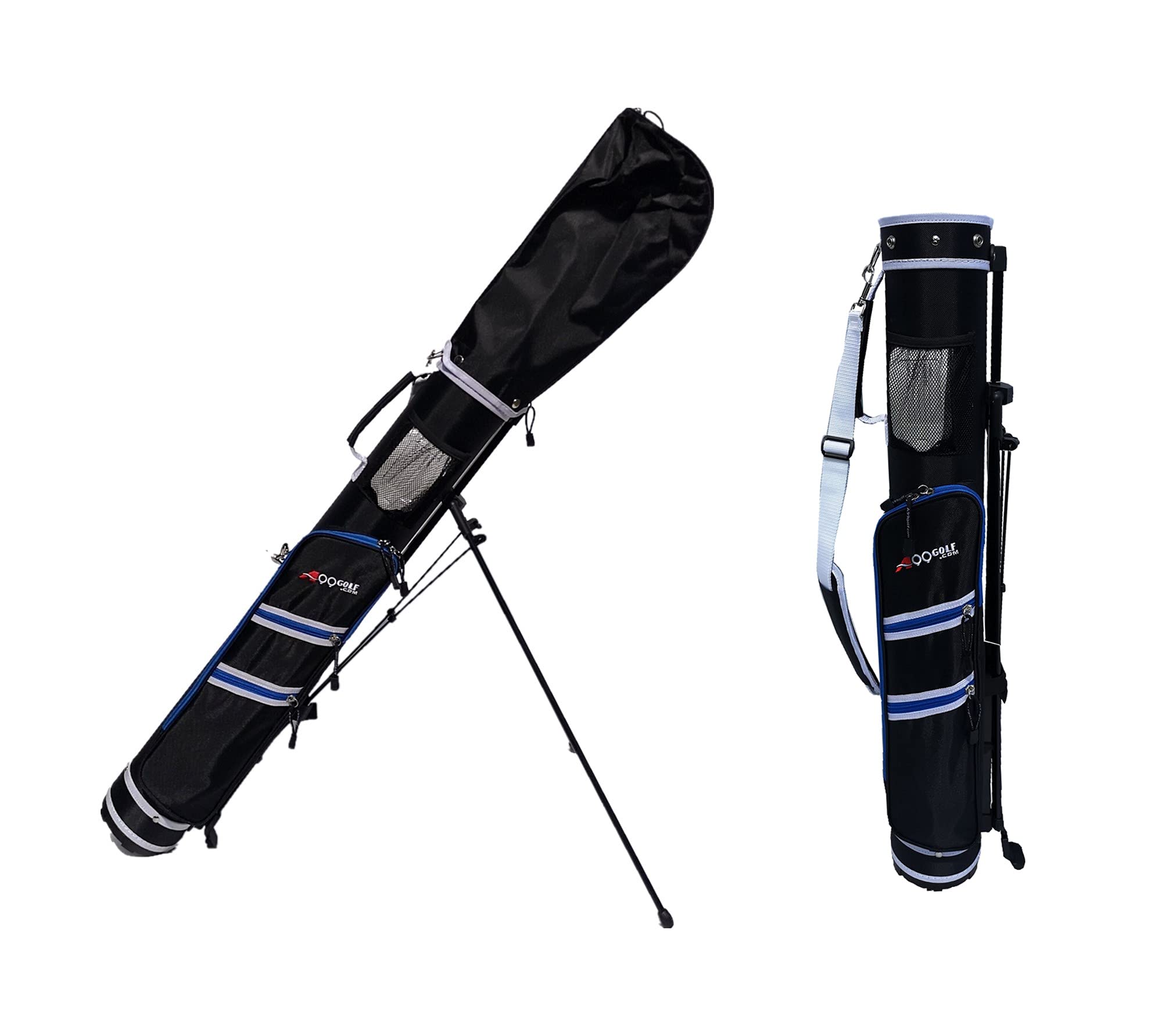 C9 A99 Golf Men's & Women's Practice Sunday Bag Range Carry Bag with Stand and Strap Golf Travel Bag Removable Top Black Great Gift for Golfer!