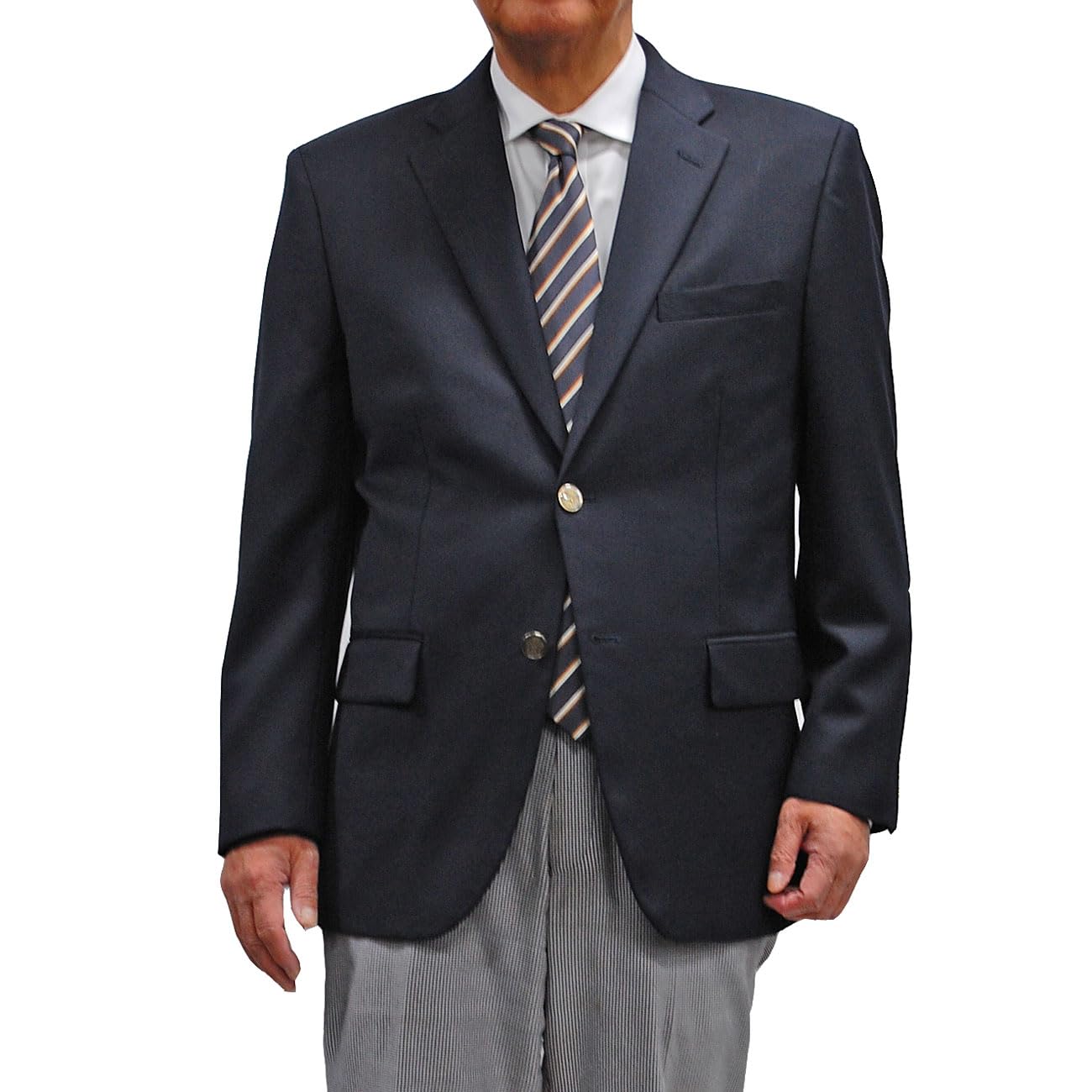 Amazon.co.jp: [大阪三和] メタルボタン紺ブレザー ジャケット