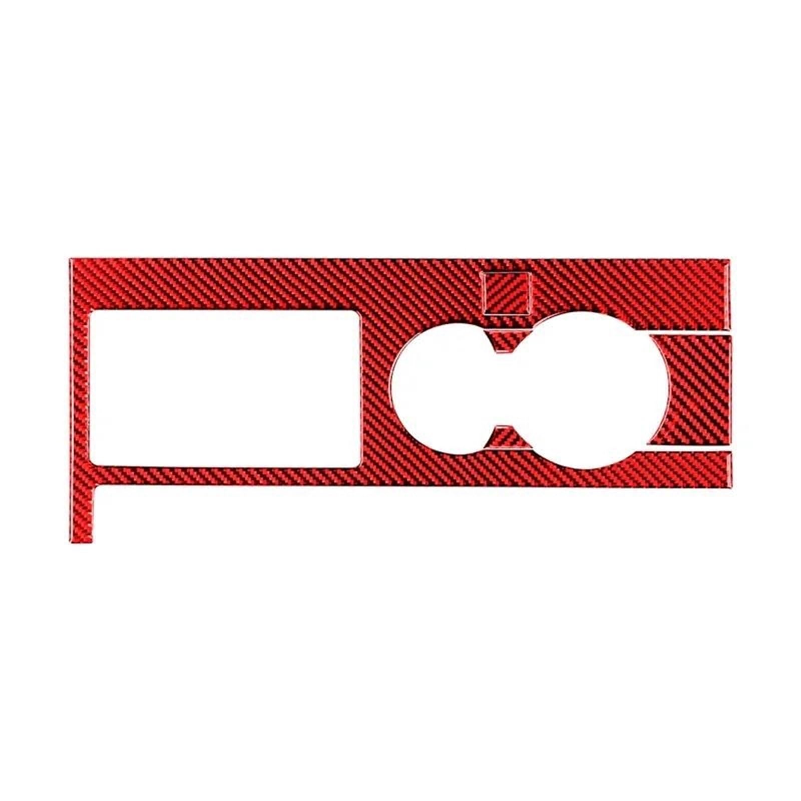 Yueyzhk Rosso Car Interior Gear Box Shift Panel Sticker Trim Frame Cover Decor For Ford For Mustang Gt S197 2005-2009(Rosso)